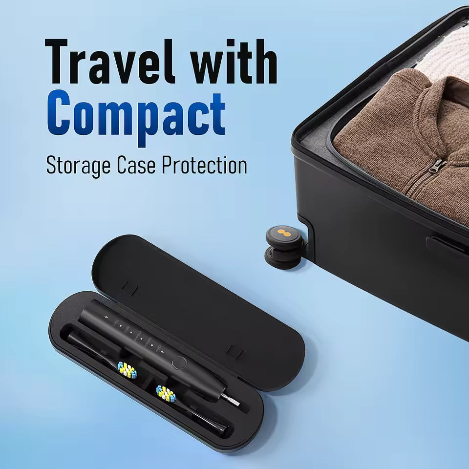 Sarmocare X610 Sonic Electric Toothbrush – 6 Heads & Travel Case