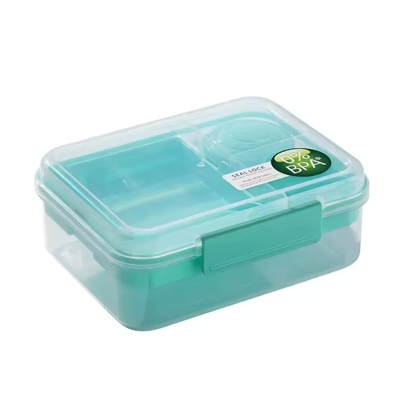 Double Layer Bento Lunch Box – Portable Handle, Compartments, Leakproo