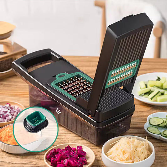 15-in-1 Manual Vegetable Chopper – Slicer, Dicer, Cutter & Grater